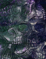 Psychedelic Art - Psychedelic Skulls Green